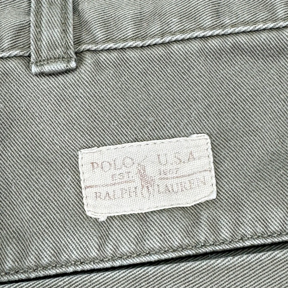Vintage Polo Ralph Lauren Men's 36 Olive Green Cargo Shorts Cotton Utility 7in